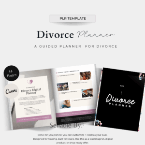 DIVORCE PLANNER ( EDITABLE CANVA TEMPLATE - PLR)