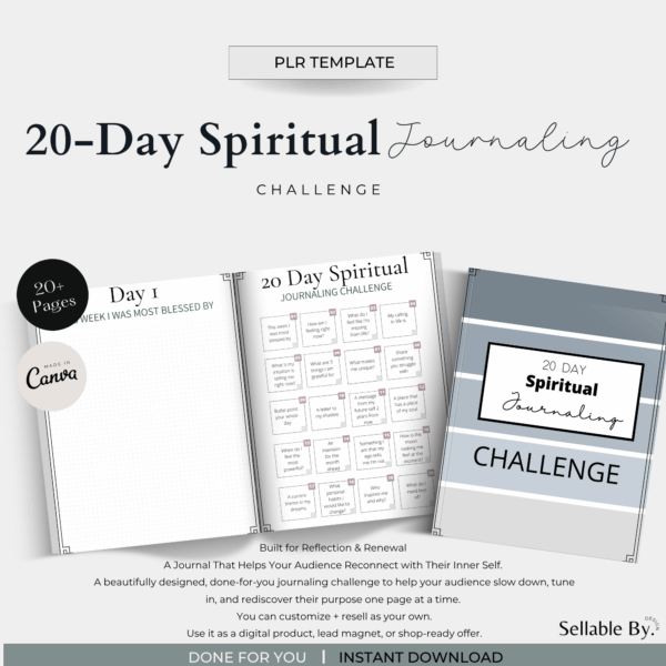 20-Day Spiritual Journaling Challenge (PLR)