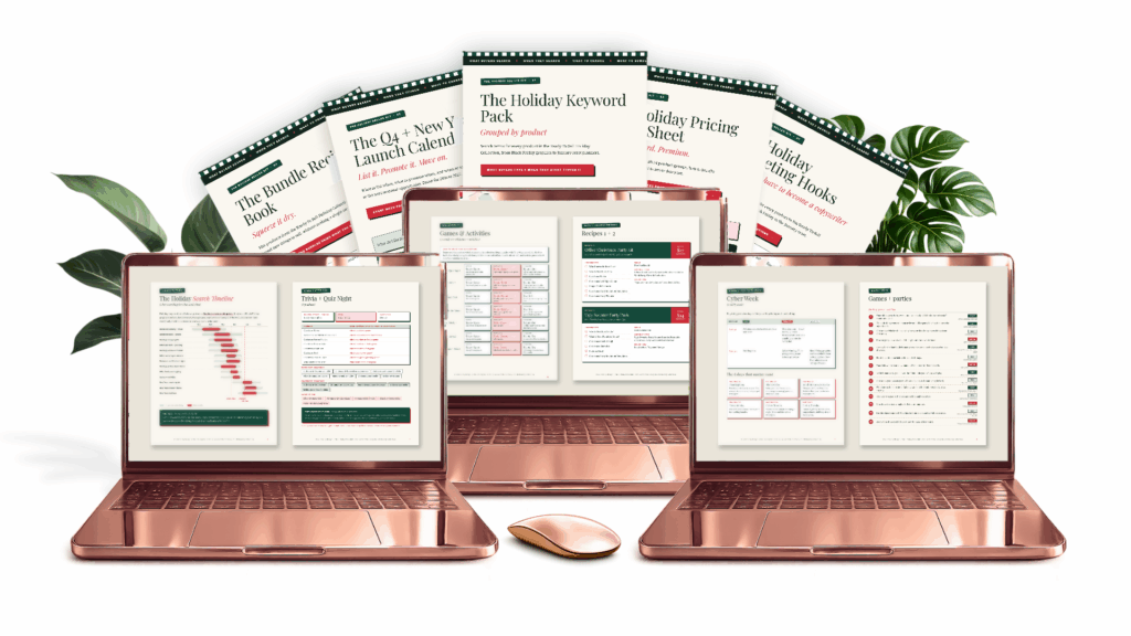 The Holiday Seller Kit on laptops