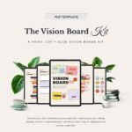 The Vision Board Kit | Editable Canva Template with Resell Rights